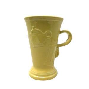 HLC Fiesta Ware Retired Sunflower Yellow 18 Oz Pedestal Mug Latte Cup
